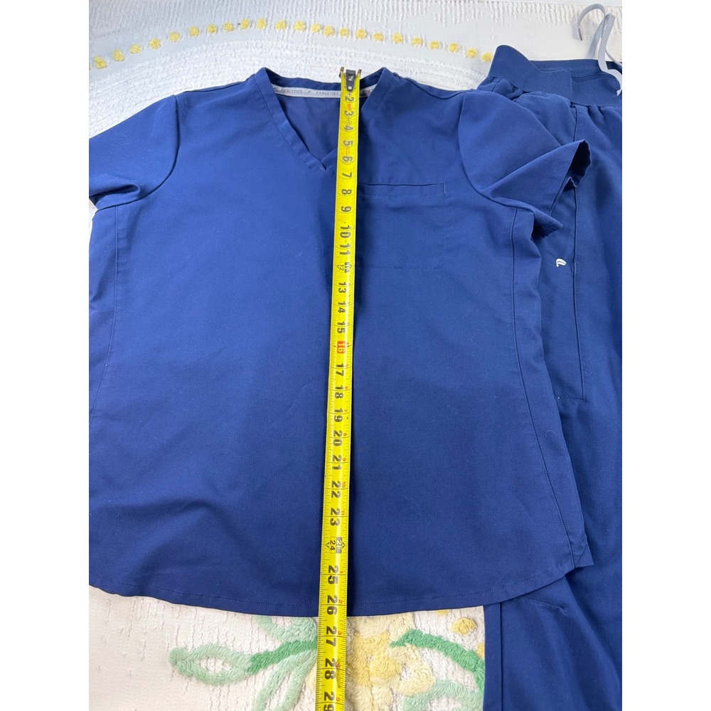 Fabletics Navy Blue Scrub Set V-Neck Top and Jogger Pants Large Tall L/T - Picture 5 of 10